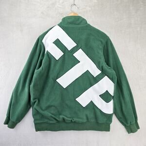 FTP Sherpa Half Zip Jacket FW18 Mens Medium Green Fleece Polar Streetwear